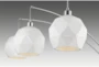 85 Inch White 3 Lite Metal Cut Shade Arch Lamp - Detail