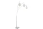 85 Inch White 3 Lite Metal Cut Shade Arch Lamp - Signature