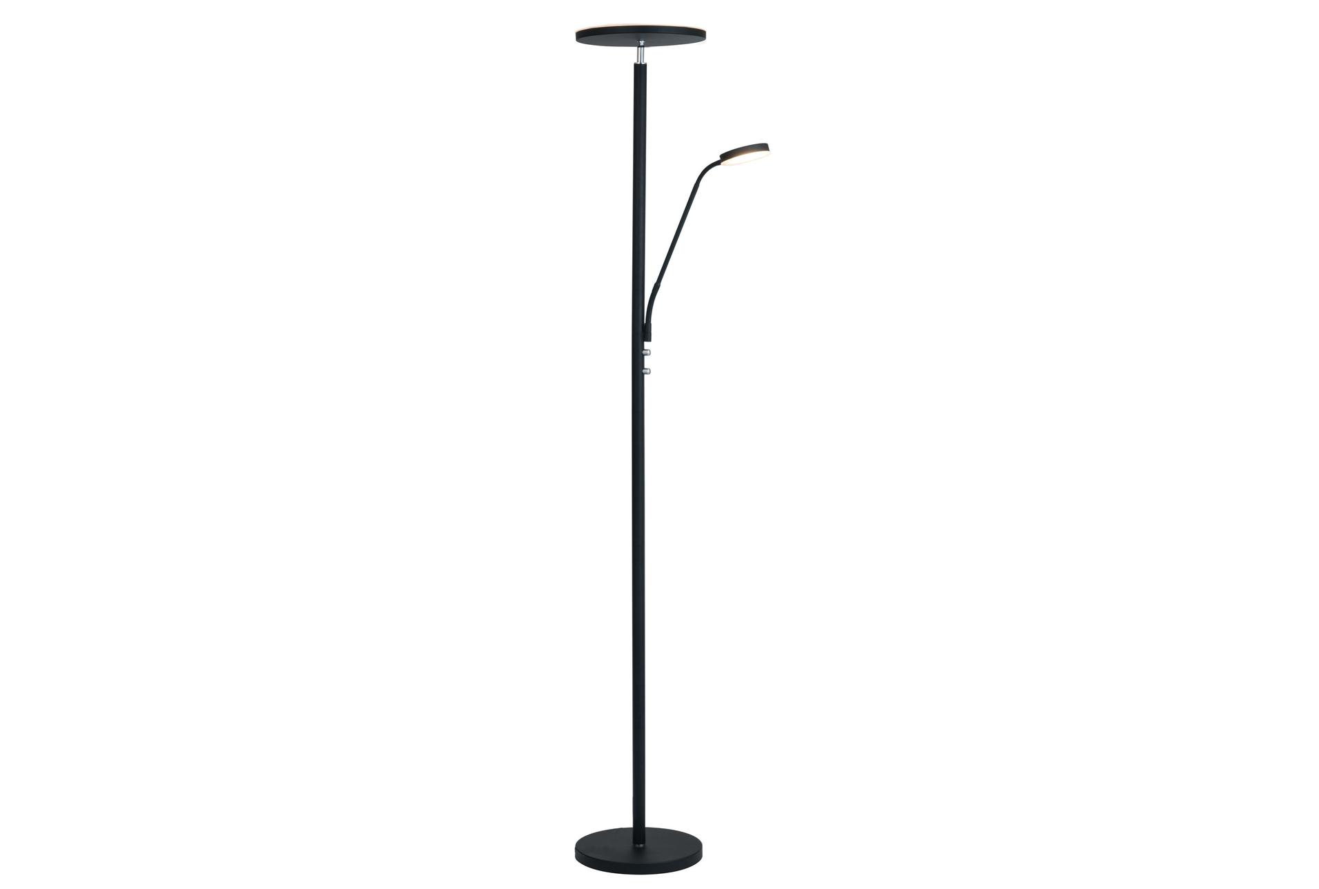 72 Inch Black Metal Adjustable Dimmable Led Torchiere Floor Lamp