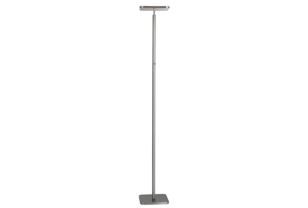 72 Inch Brushed Nickel Led Square Torch Floor Lamp