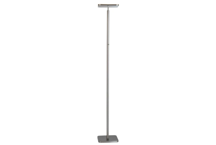 72 Inch Brushed Nickel Led Square Torch Floor Lamp - 360