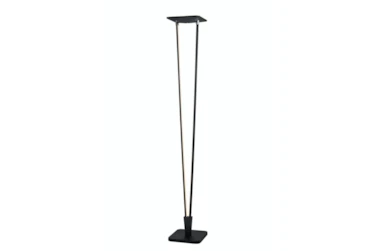70.5 Inch Black Led V Torch Floor Lamp With Night Light