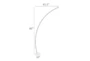 80 Inch Led Silver Arc Lamp - Detail
