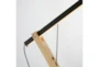 77 Inch Led Wood/ Black Adjustable Height Floor Lamp - Detail