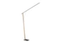 77 Inch Led Wood/ Black Adjustable Height Floor Lamp - Signature