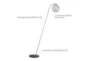 61 Inch Brushed Nickel/Smoke Glass Shade Novelty Floor Lamp - Detail