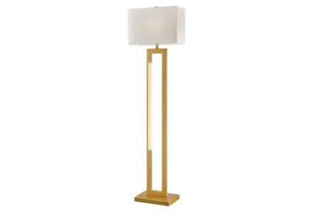 61 Inch Gold Floor Lamp With Led Night Light - Main
