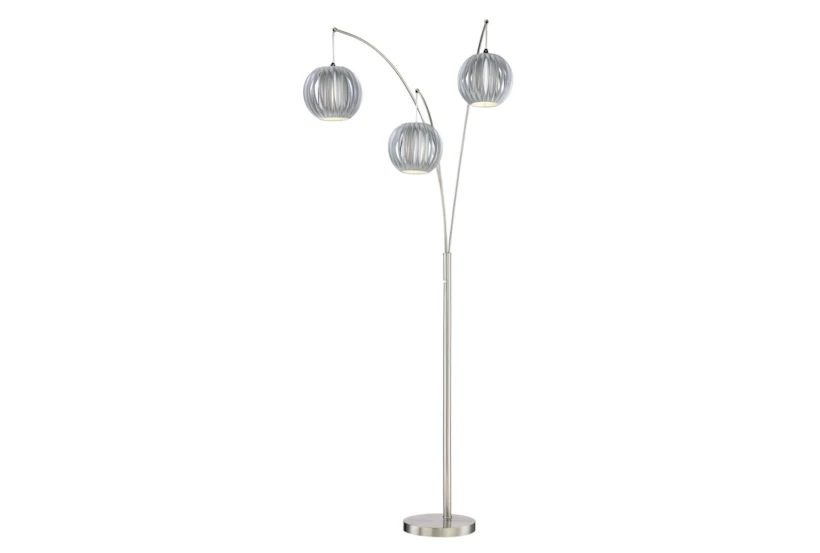 91 Inch 3-Lite Arc Lamp With Grey Shade - 360