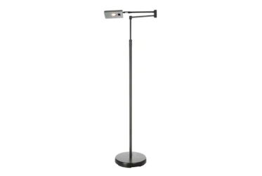 55 Inch Grey Swing Arm Floor Lamp