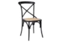 Landry Black And Natural Rattan Side Chair - Set Of 2 - Detail