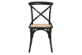 Landry Black And Natural Rattan Side Chair - Set Of 2