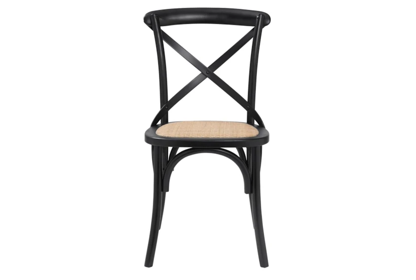 Landry Black And Natural Rattan Side Chair - Set Of 2 - 360