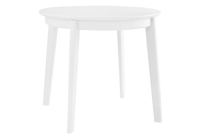 Weber Matte White 36 Inch Round Dining Table - 360