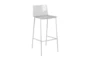 Rhea Clear Acrylic 30 Inch Bar Stool With Brushed Nickel Legs - Set Of 2 - Detail