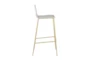 Rhea Clear Acrylic 30 Inch Bar Stool With Matte Brushed Gold Legs - Set Of 2 - Detail