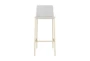 Rhea Clear Acrylic 30 Inch Bar Stool With Matte Brushed Gold Legs - Set Of 2 - Signature