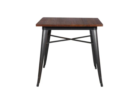 Weisman Antique Black And Walnut 32" Square Dining Table