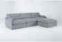 Jil Grey 131" 3 Piece Sofa With Ottoman - Signature