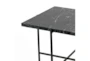 Dark Green Marble + Iron Accent Table - Detail