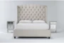 Mariah King Velvet Upholstered 3 Piece Bedroom Set With 2 Chelsea Nightstands - Signature