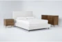 Dean Sand 3 Piece Eastern King Upholstered Bedroom Set With Talbert Dresser + 2 Drawer Nightstand - Signature