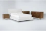 Dean Sand 4 Piece Queen Upholstered Bedroom Set With Talbert Dresser, Bachelors Chest + 2 Drawer Nightstand - Signature