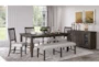 Graham 42-60" Extendable Dining Set With Bench For 6 - Signature