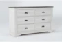 Cora 6-Drawer White Dresser - Side