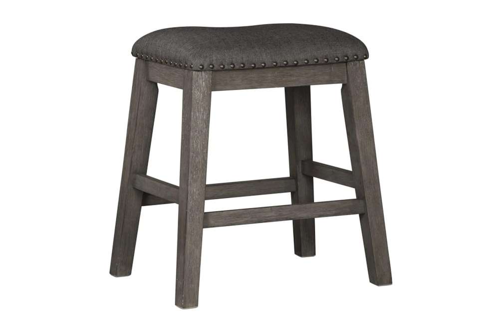 Cate Antique Gray Backless 24 Inch Counter Stool Set Of 2