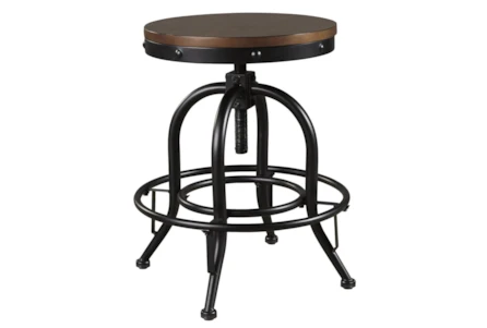 Emerson Brown Backless Adjustable Swivel 24 Inch Counter Stool Set Of 2
