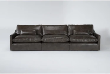 Marcello Leather 3 Piece 131" Sofa
