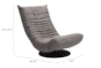 Gray Low Swivel Gaming Chair - Detail