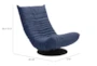 Blue Low Swivel Gaming Chair - Detail