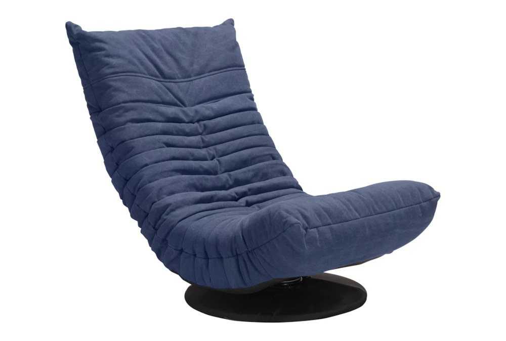 Blue Low Swivel Gaming Chair