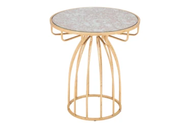 Mirror & Gold Accent Table