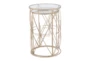 Gold  + Clear Side Tables Set Of 2 - Detail