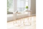 Gold  + Clear Side Tables Set Of 2 - Room