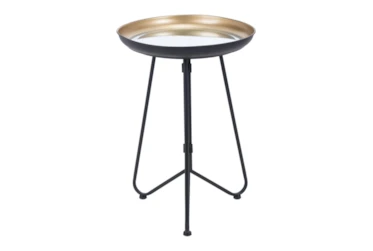 Gold & Black Accent Tray Table