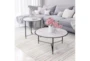 Lili Small White Round Coffee Table Set Of 2 - Room