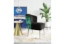 Black Velvet And Tropical Print Accent Chair - Room