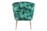 Black Velvet And Tropical Print Accent Chair - Detail