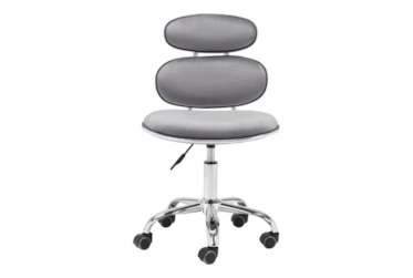 Modern Armless Gray Desk Chair