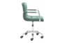 Green Velvet With Steel Arm Desk Chair - Detail