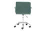 Green Velvet With Steel Arm Desk Chair - Detail