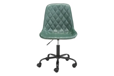 Green Diamond Quilted Desk Chair