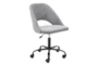 Grey Curved Back  Keyhole Desk Chair - Detail