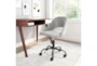 Grey Curved Back  Keyhole Desk Chair - Room