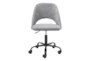 Grey Curved Back  Keyhole Desk Chair - Signature