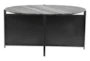 Geometric Marble Top With Steel Base Coffee Table - Detail