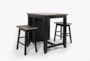 Pepper Creek Vintage Black 36" Kitchen Counter With Stool Set For 2 - Signature